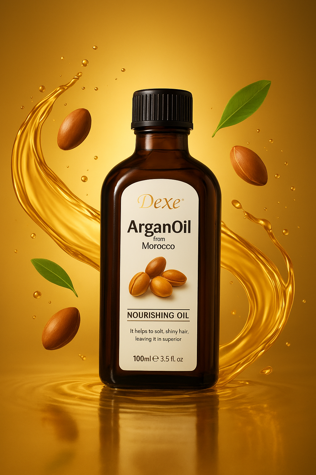✨ روغن آرگان دکسه (Dexe Argan Oil)  💛 تغذیه عمیق، درخشندگی طبیعی و ترمیم فوق‌العاده مو و پوست