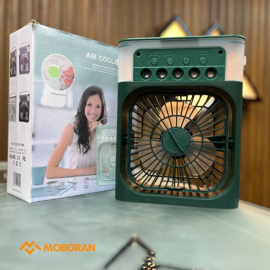 پنکه آبی قابل حمل مه پاش با مخزن آب و یخ Mini Portable Cooling Fan