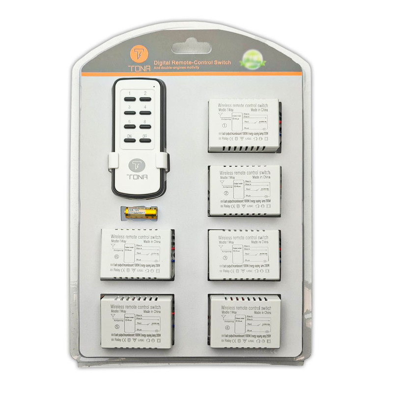 ریموت کنترل تونا مدل 6 کانال گیرنده مجزا