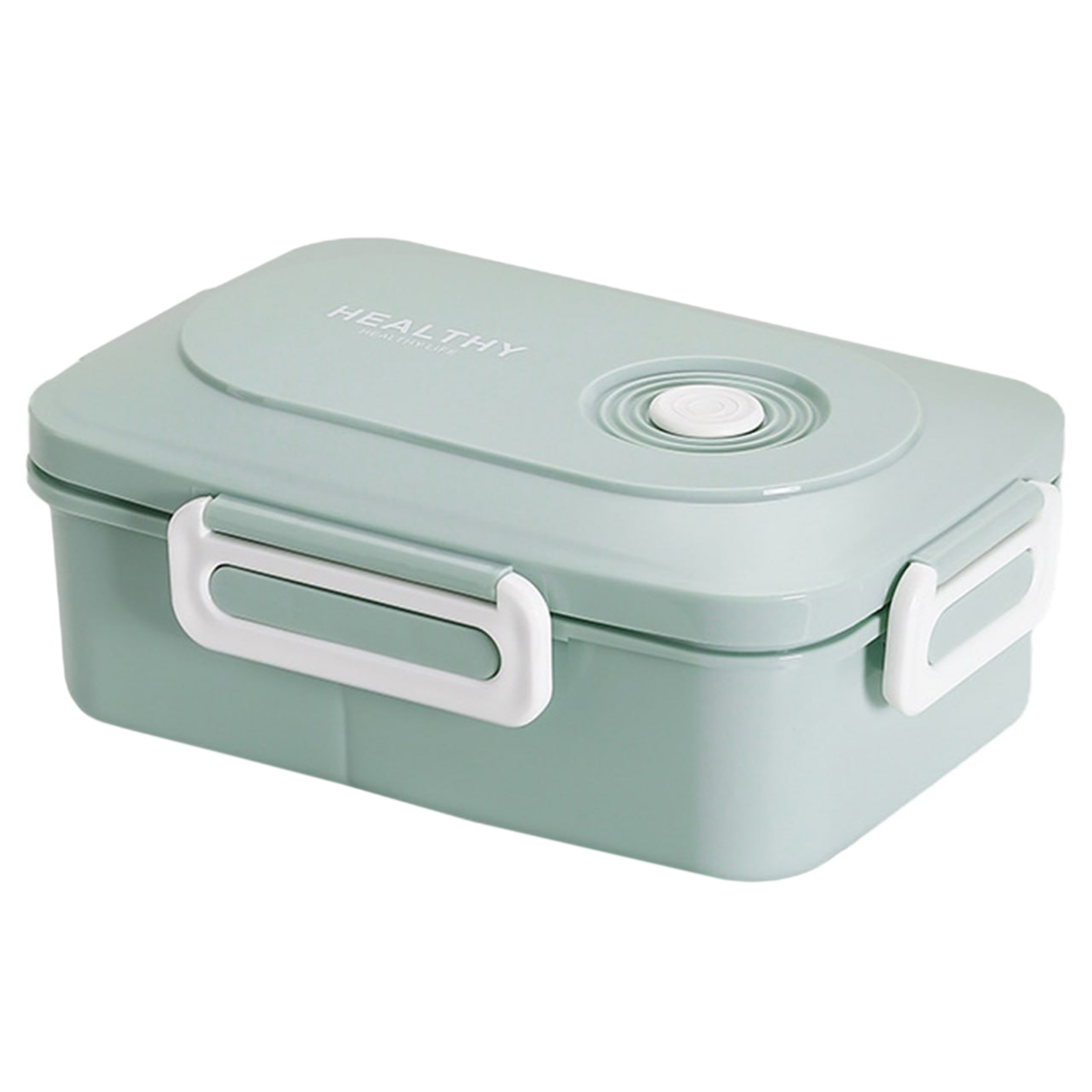 لانچ باکس و ظرف غذا مستطیل سوپاپ دار ساده گنجایش 1200 میل - سبز صابونی