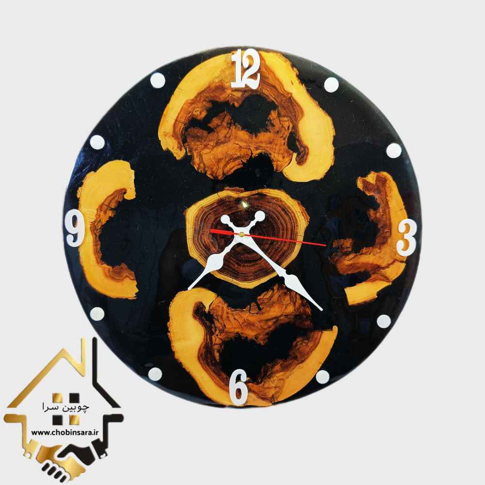 ساعت دیواری چوب ورزین کد 40