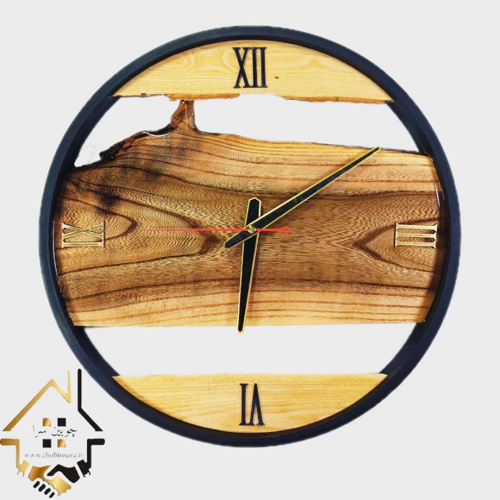 ساعت دیواری چوبی مدل رستیک Nr40