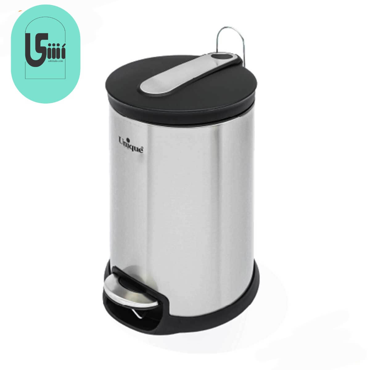 سطل زباله استیل 12 لیتر با آرام بند یونیک UN-4420