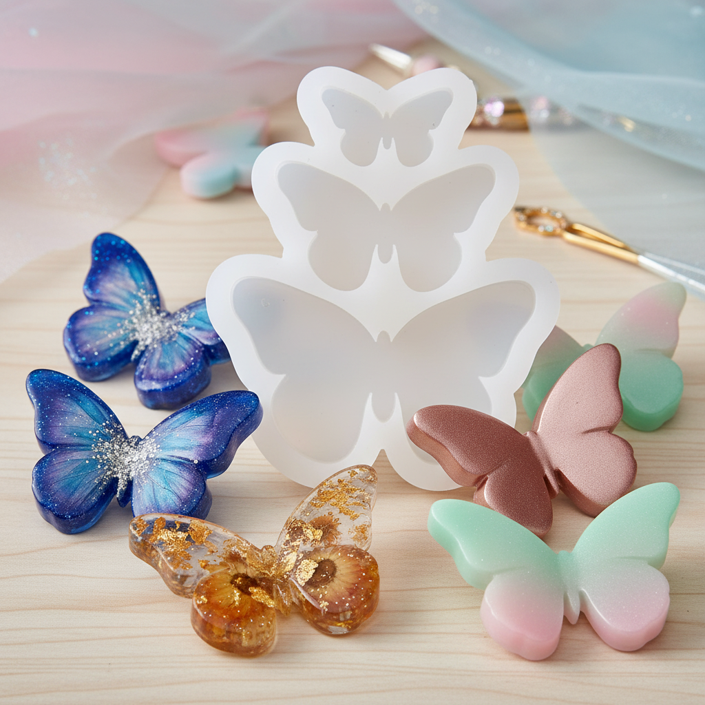 قالب سیلیکونی پروانه 3تایی