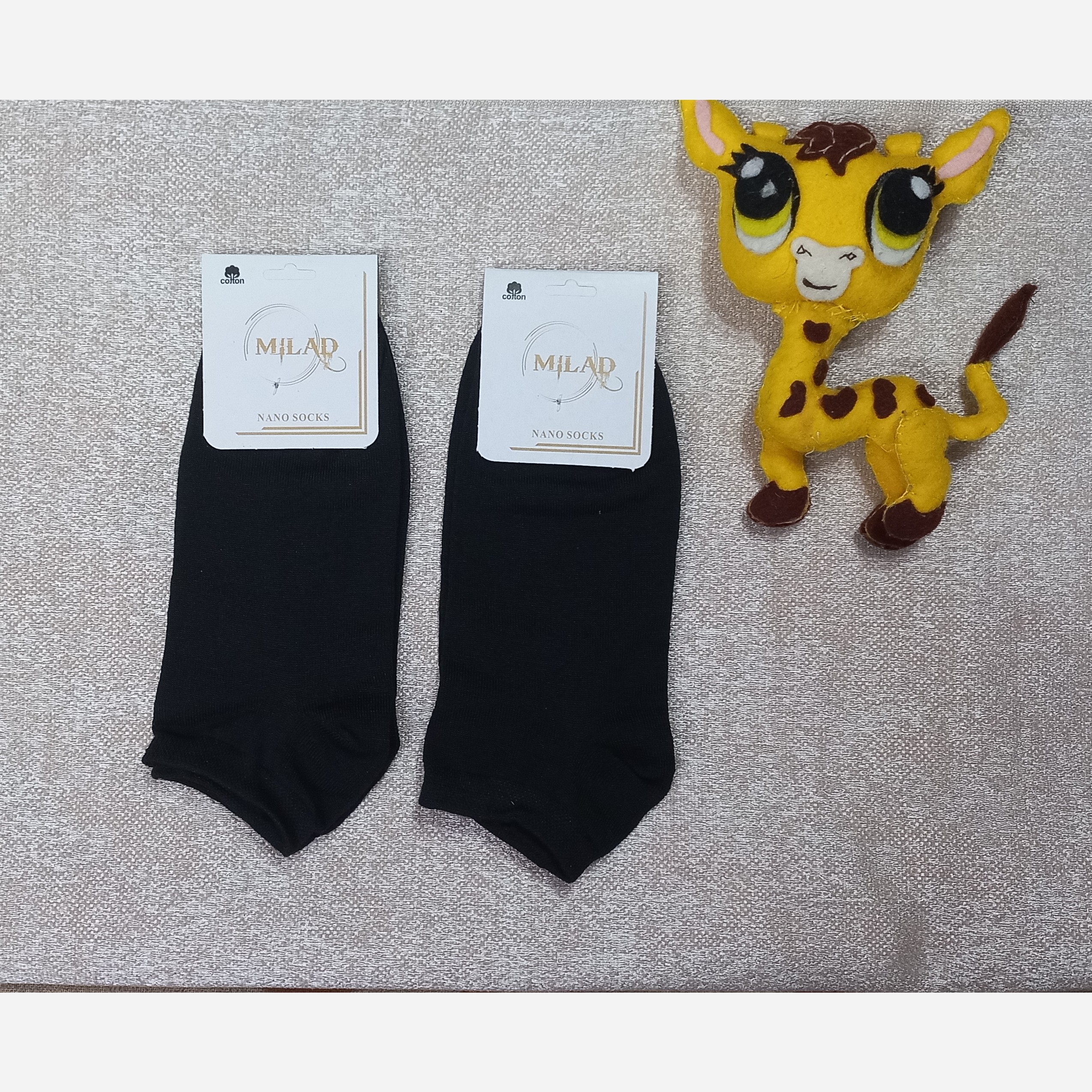 جوراب مشکی ساده بدون طرح اسپرت زن و مرد