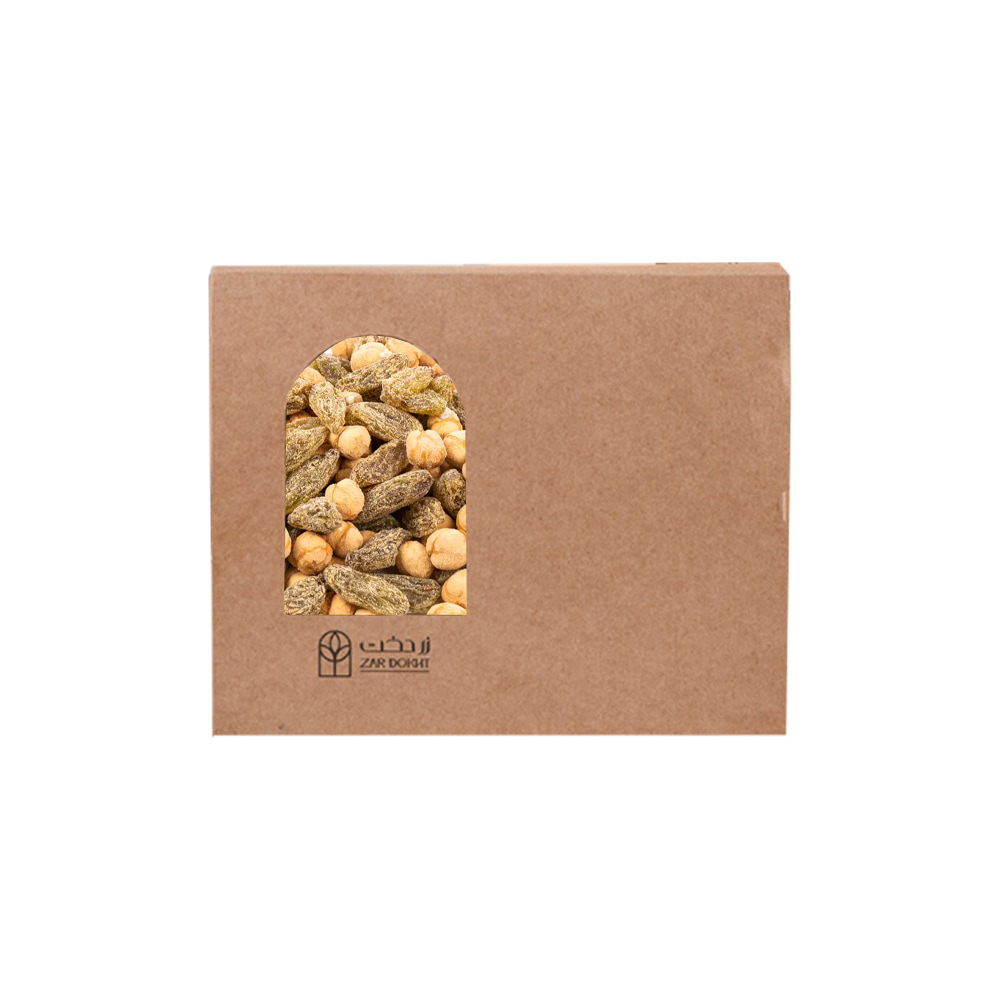 جعبه‌کرافت 500 گرمی نخودچی کشمش