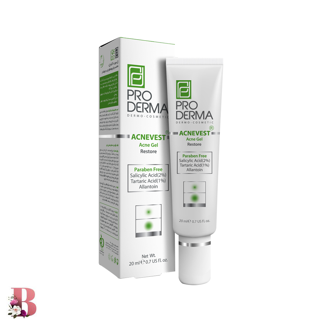 ژل ضد جوش پرودرما مدل ACNEVEST حجم 20 میلی لیتر | Pro Derma Acnevest Acne Gel 20 ml
