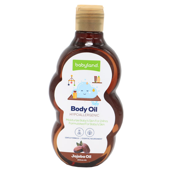 روغن نرم کننده بدن کودک بیبی لند jojoba oil حجم 200 میلی لیتر
