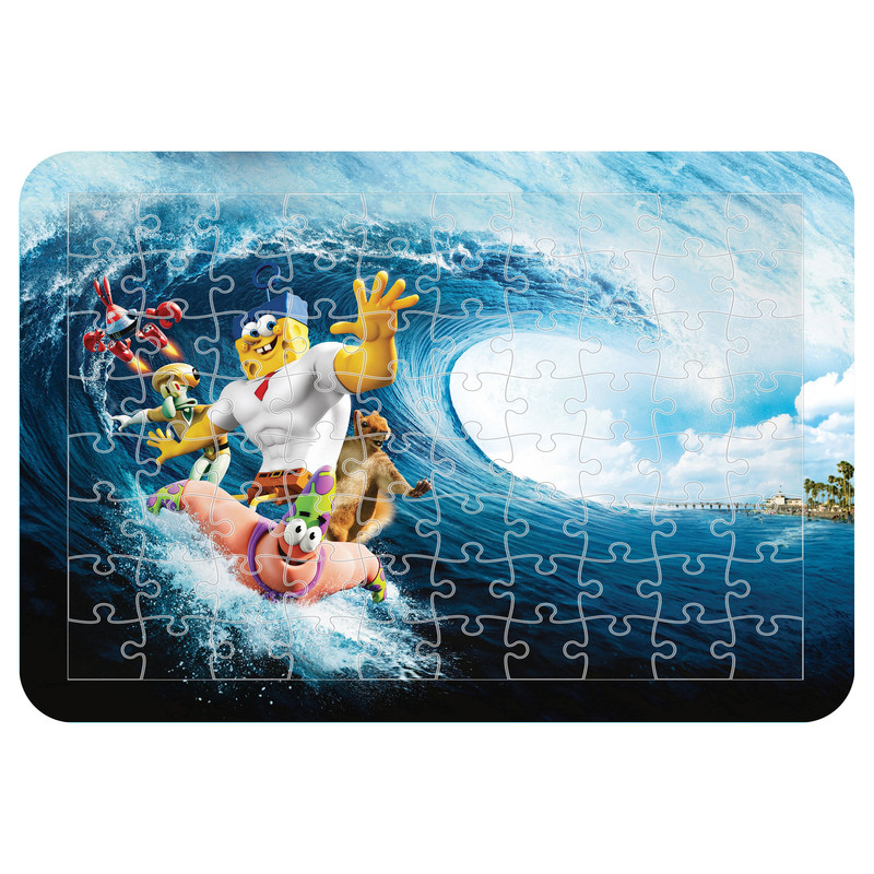 پازل 54 تکه اطلس آبی طرح باب اسفنجی مدل P1369