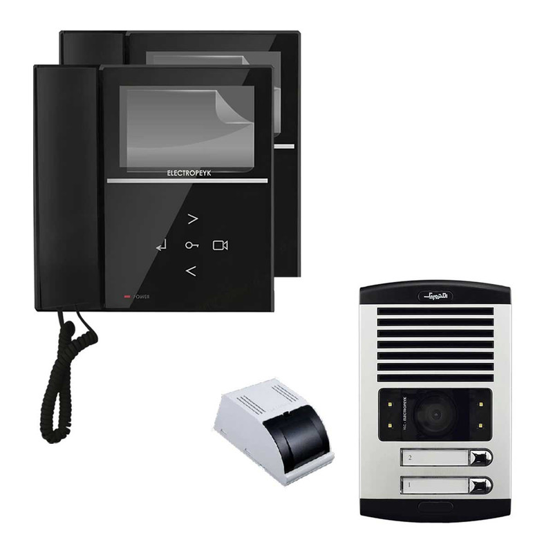 دربازکن تصویری الکتروپیک مدل 592 دو واحدی به همراه محافظ صفحه نمایش