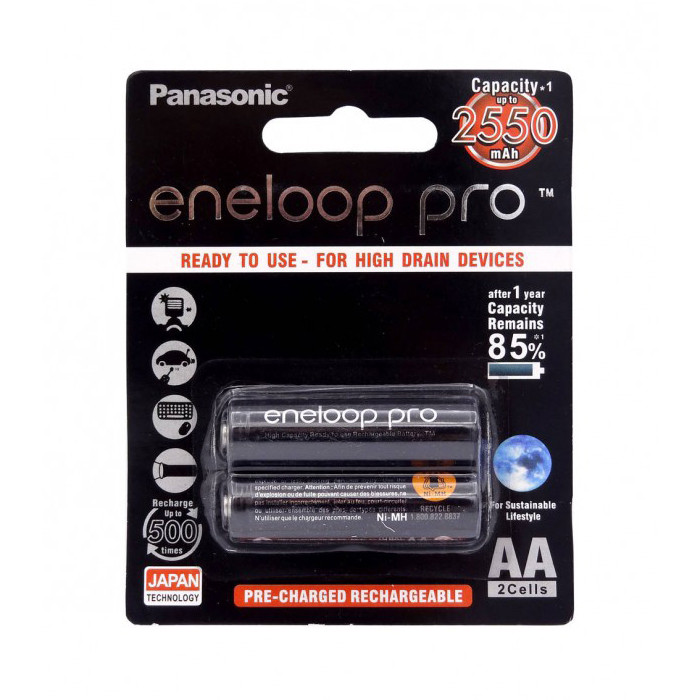 باتری قلمی شارژی پاناسونیک Eneloop Pro BK-3HCDE