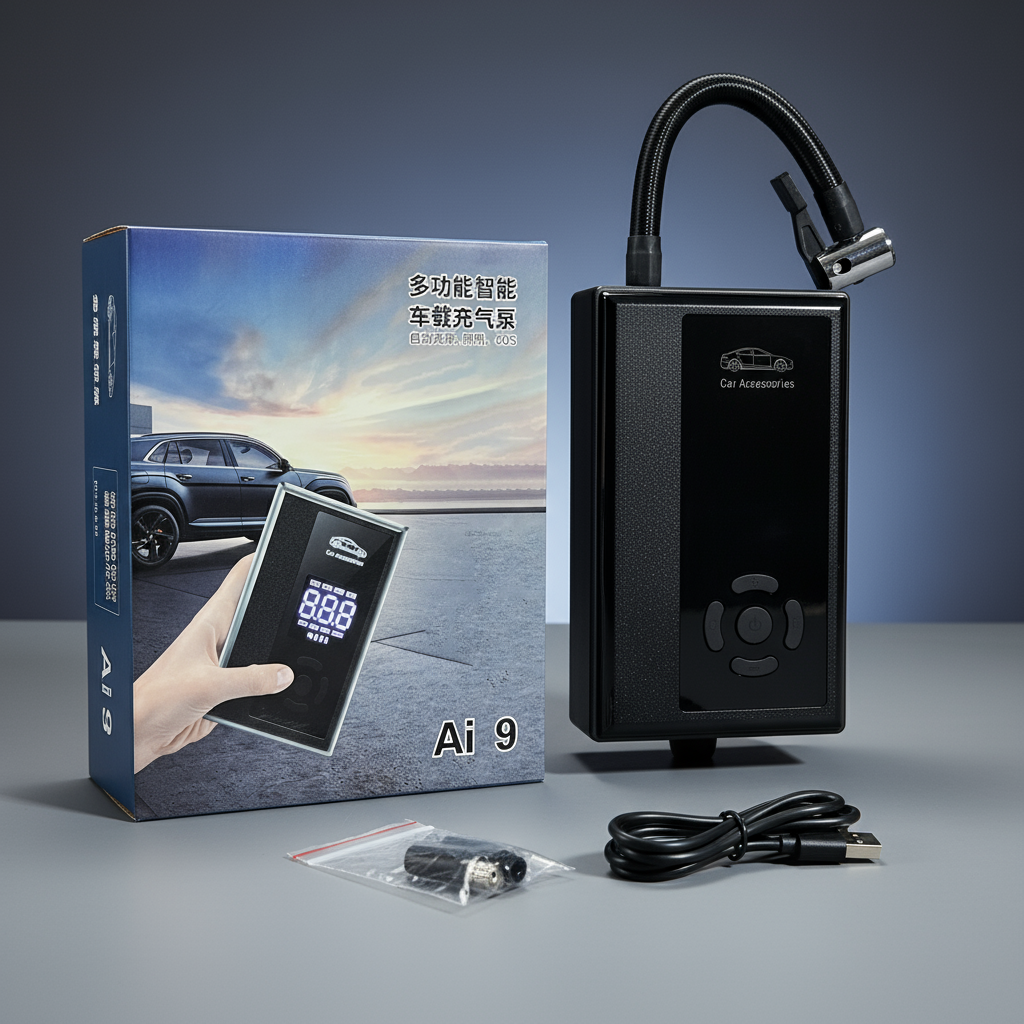 پمپ باد شارژی و پاوربانک مدل A9