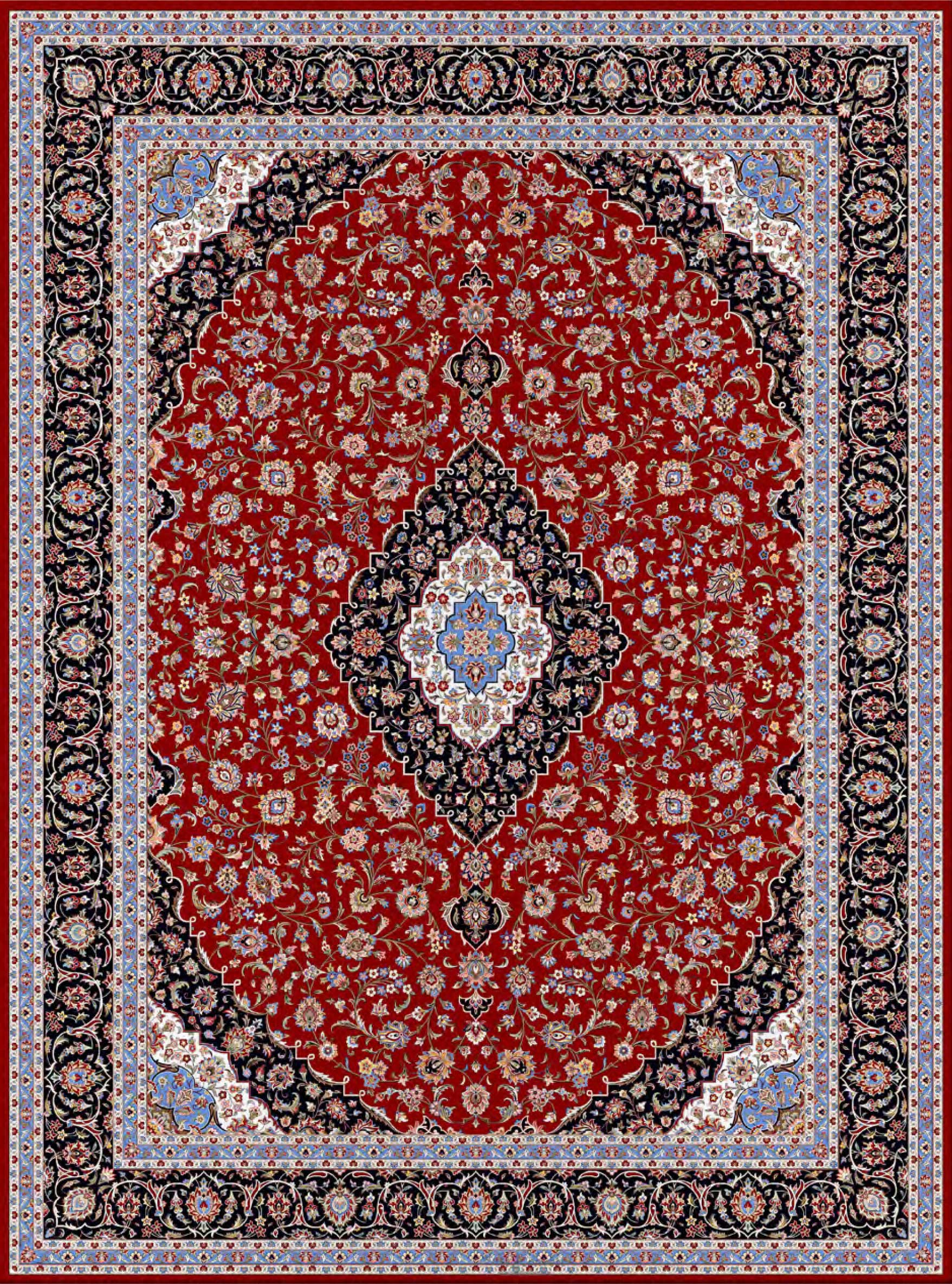فرش لیلی طرح کاشان | 1200 شانه | 2 رنگ