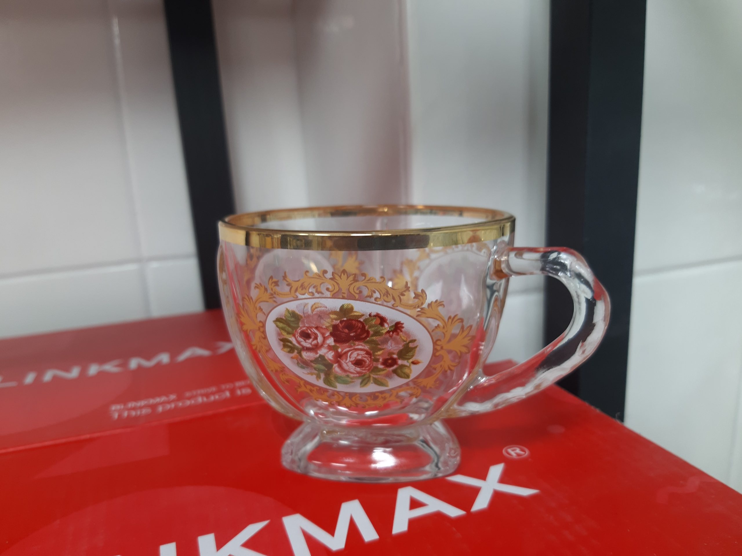 فنجان بلینک مکس گل رز لب طلا مدل ویستلر ساخت کشور چین