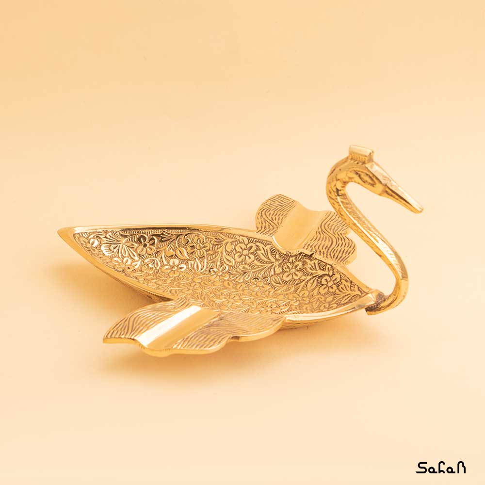 اردو خوری برنجی طلایی قو پرنده