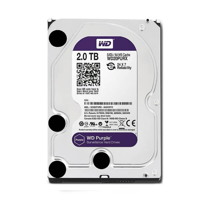 هارد اینترنال وسترن دیجیتال بنفش 2TB