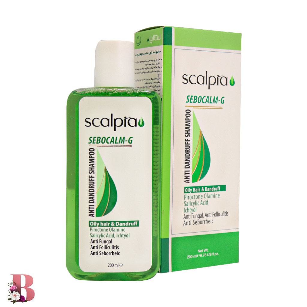 شامپو ضد شوره موهای چرب اسکالپیا مدل Sebocalm-G حجم 200 میلی لیتر | Scalpia Sebocalm-G Anti Dandruff Shampoo 200 ml