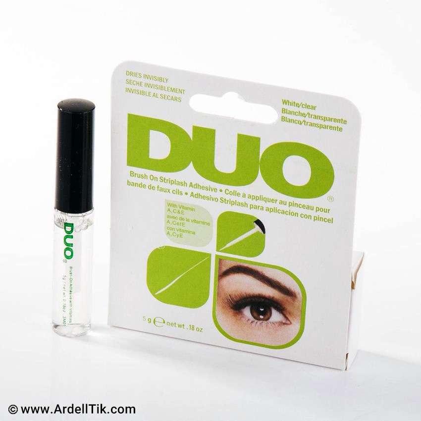 چسب مژه دو (Dou) - بی رنگ شیشه‌ای بطری قلم دار