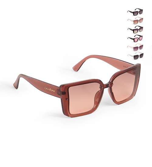 عینک آفتابی زنانه فریم مستطیل پلاستیک فشرده طول دسته 14 سانتیمتر