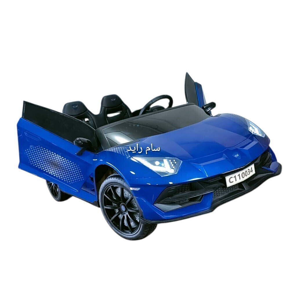 ماشین شارژی لامبورگینی سوپر بزرگ آبی 2نفره 7 قسطه