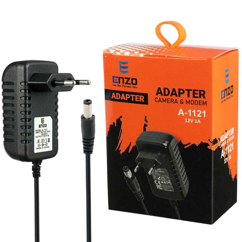 آداپتور مودم 12v ولت 1A آمپر انزو ENZO A-1121