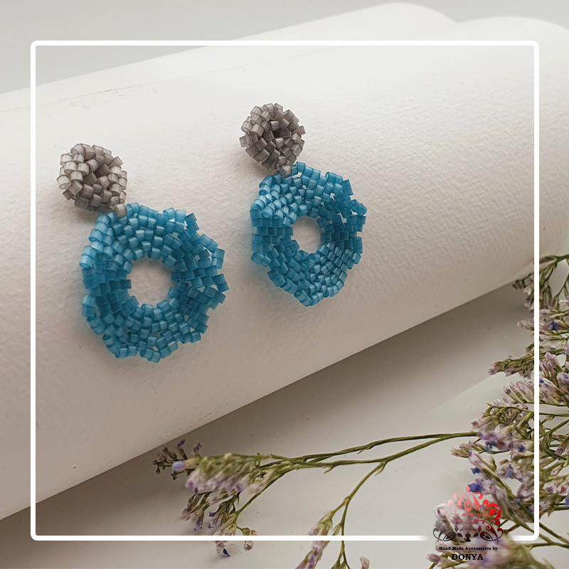 گوشواره میوکی آبی اسلیمی