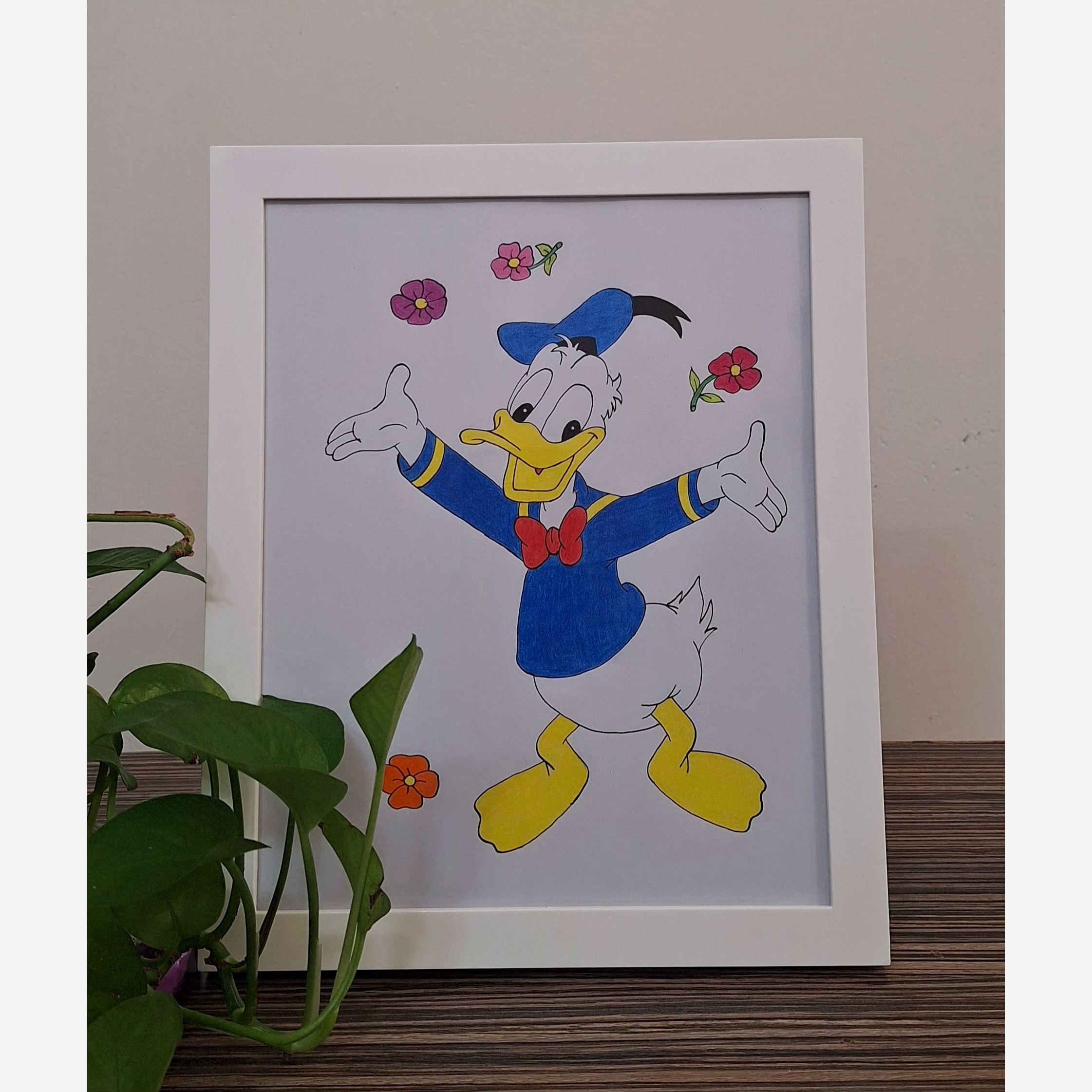 تابلو نقاشی اتاق کودک و نوجوان با مداد رنگی 