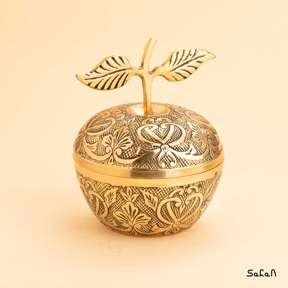 شکلات خوری برنجی آنتیک مدل سیب