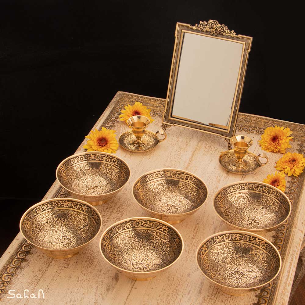 ست هفت سین برنجی آنتیک کد 1200