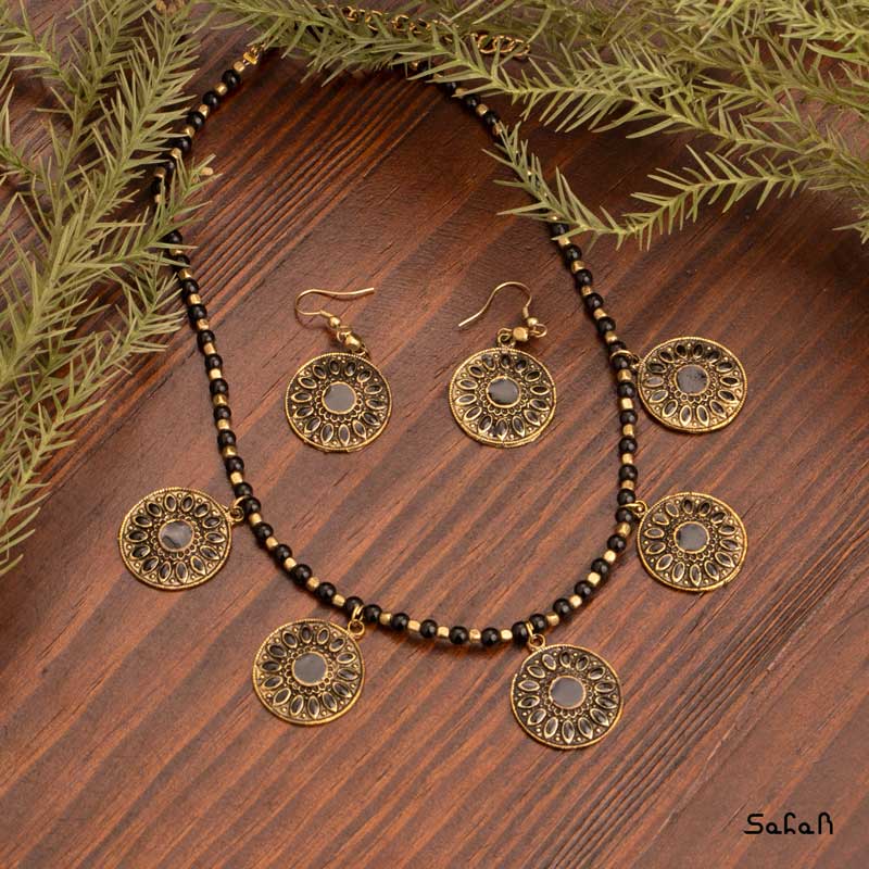 نیم ست آلومینیوم گل مشکی