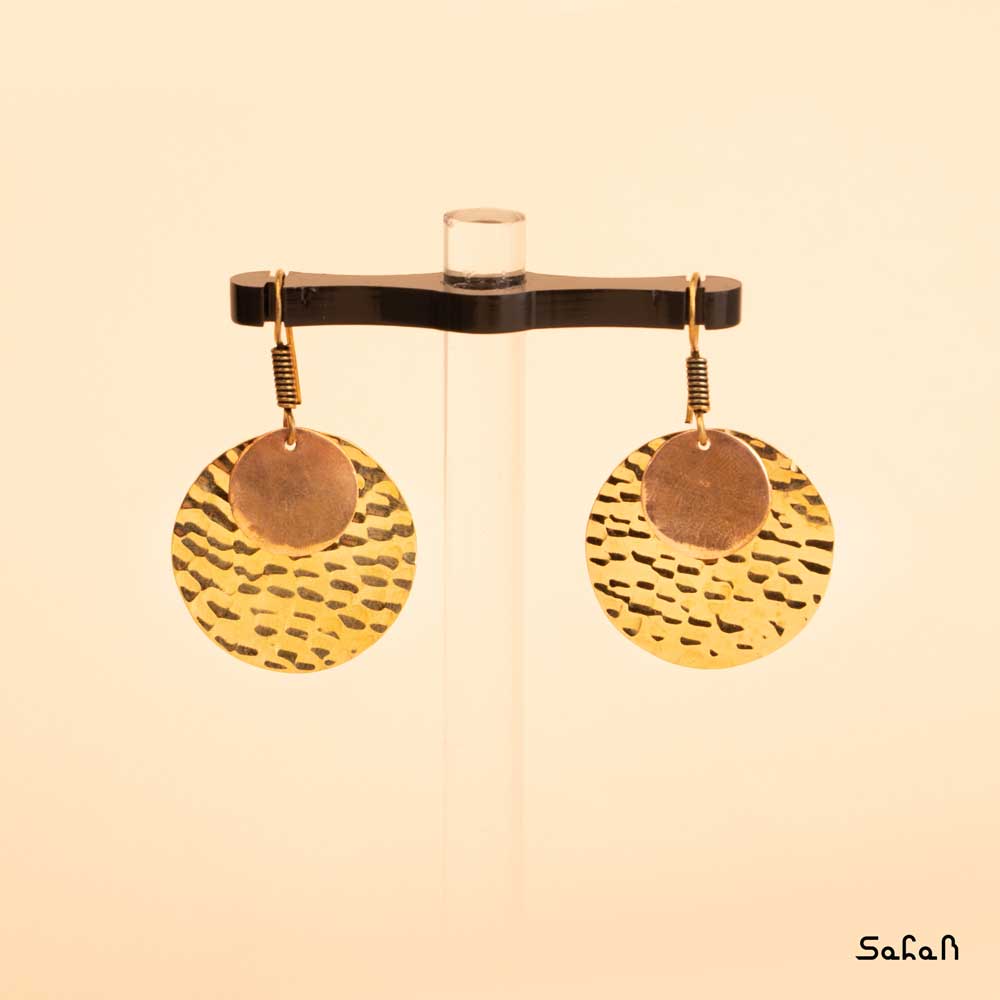 گوشواره برنجی و مسی پولکی