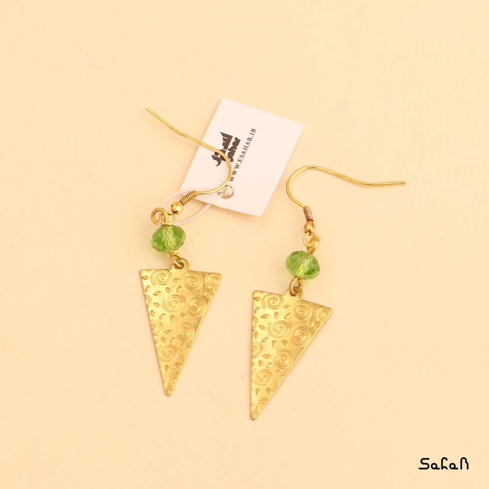 گوشواره هندی برنجی طلایی