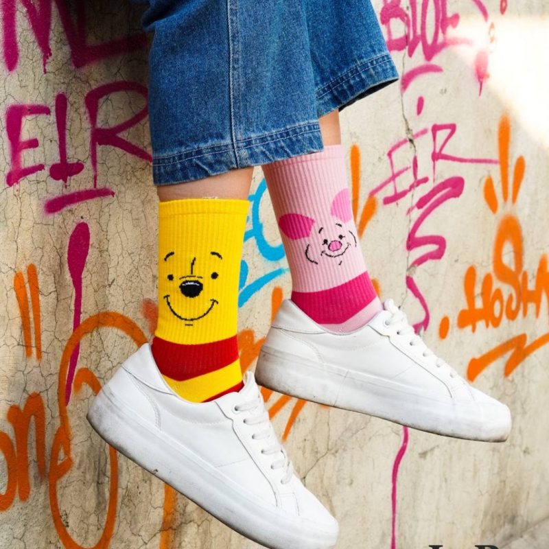 جوراب ساق دار تا ب تا طرح "وینی پو و پیگلت"