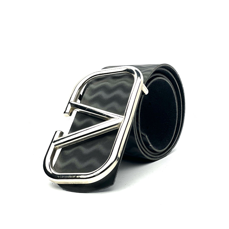 کمربند زنانه 7 سانت مشکی سه بعدی LV