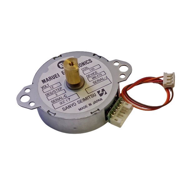 استپ موتور 12 ولت 0.5 کیلوگرم سانتی متر 3 درجه MN-47D برند SANYO SEIMITSU ژاپنی