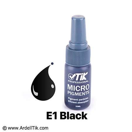 رنگ تاتو تیک - پایه آب - مشکی E1