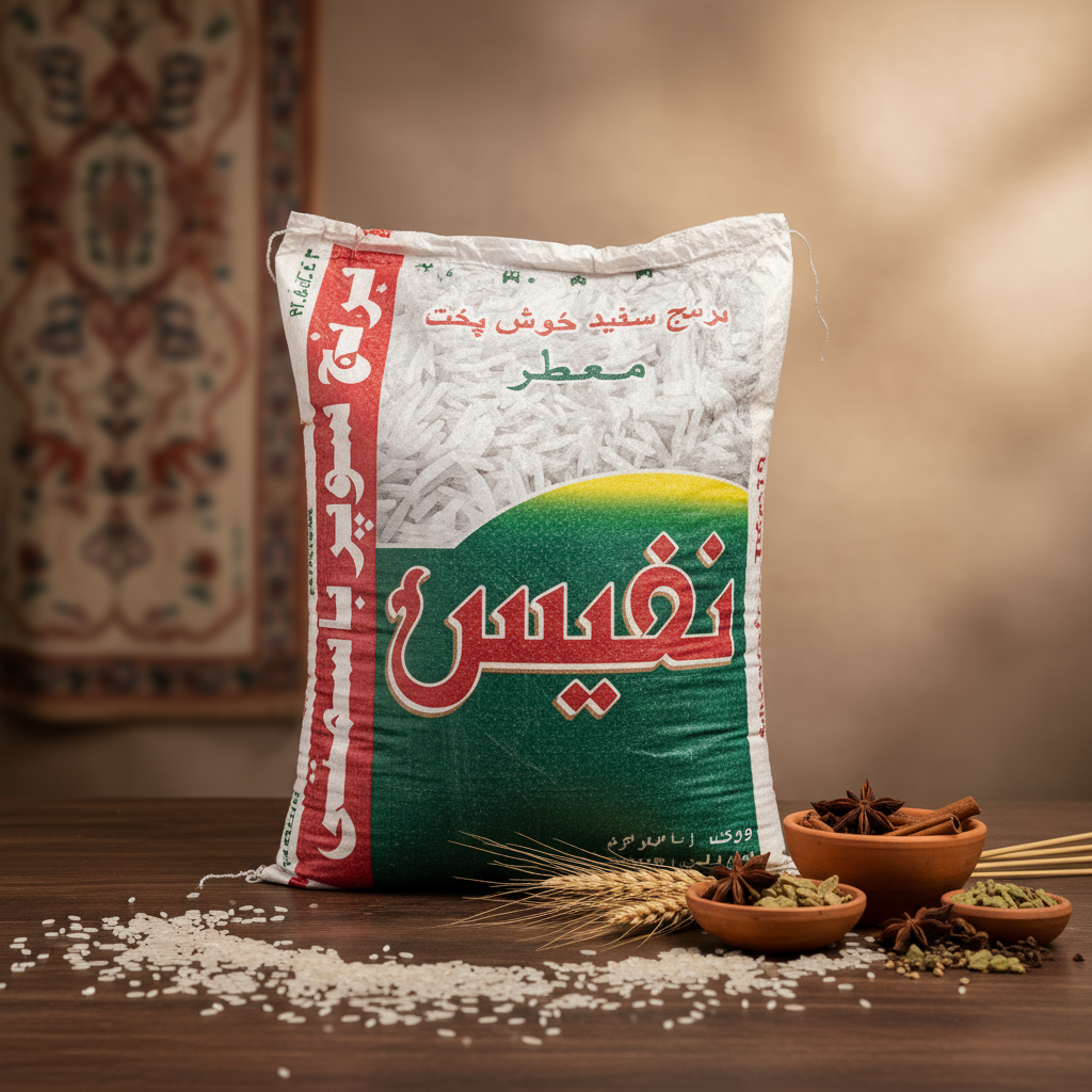 برنج پاکستانی 10 کیلو گرمی نفیس(ارسال رایگان)