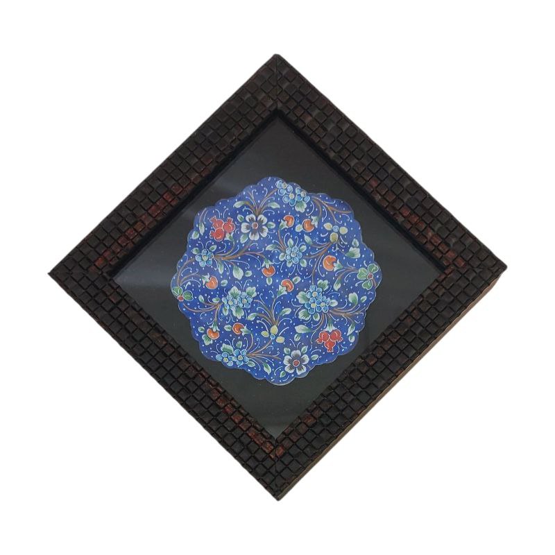 بشقاب میناکاری دیوارکوب 10 سانتی|کد 1DK16