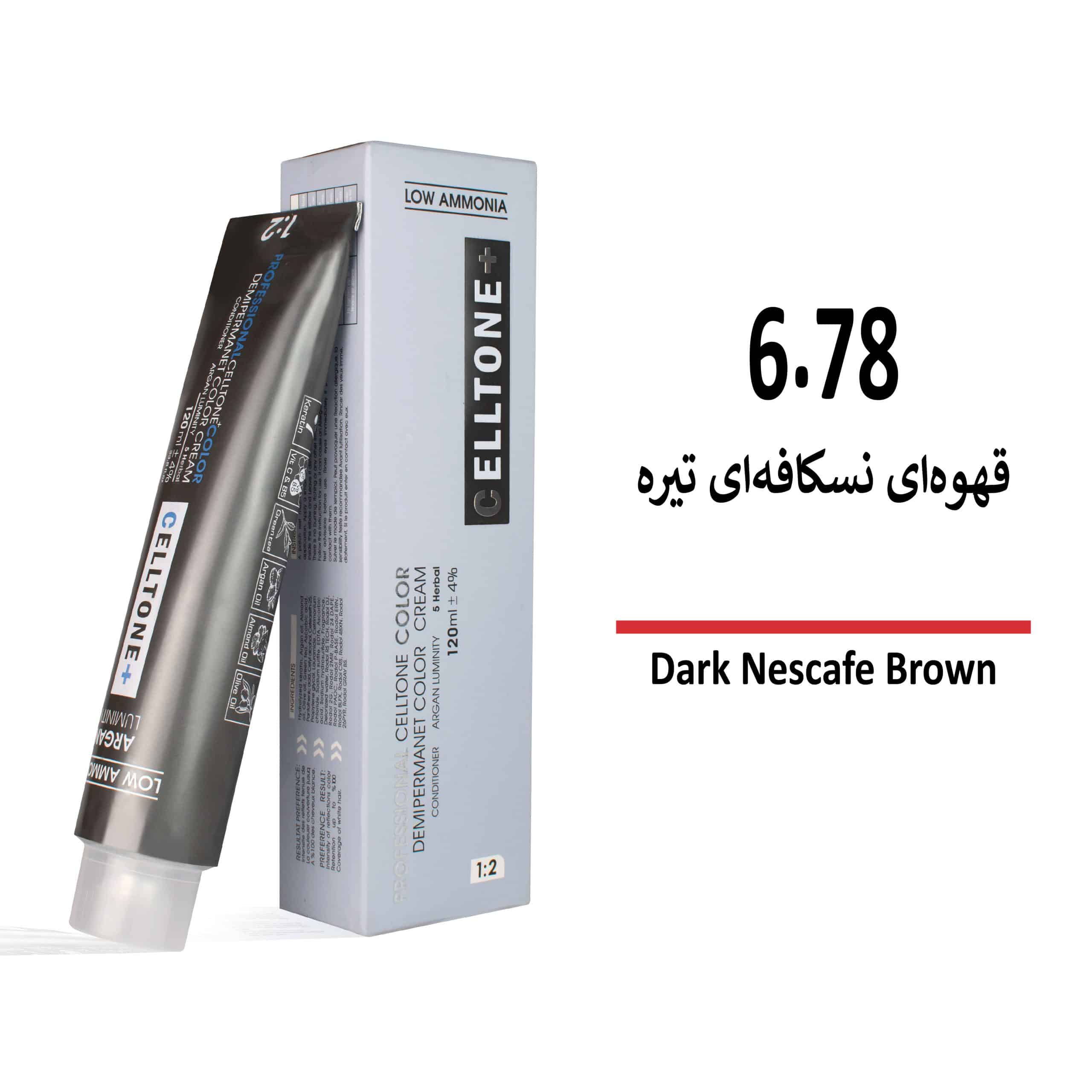 رنگ مو سلتون پلاس قهوه ای نسکافه ای تیره 6/78