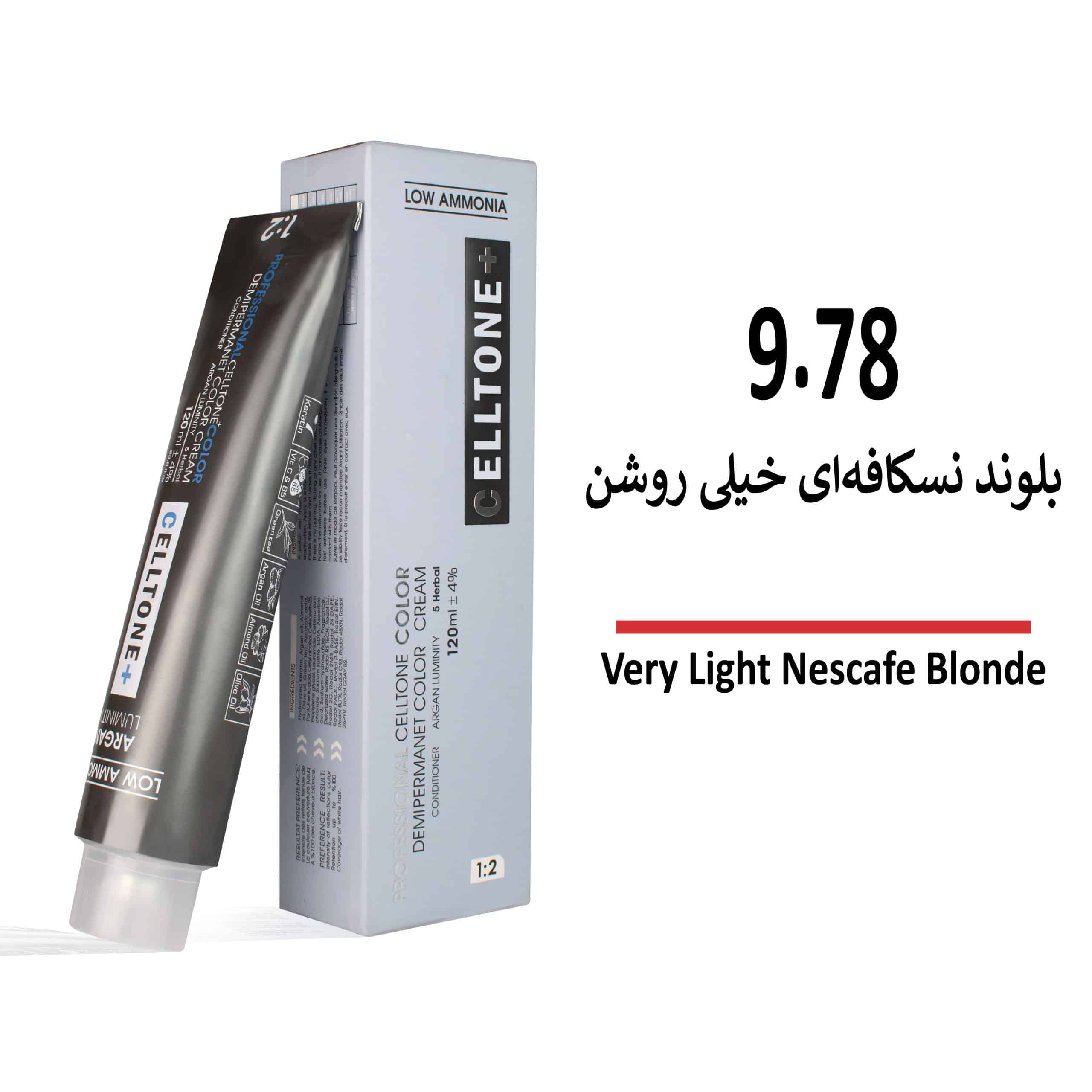 رنگ مو سلتون پلاس بلوند نسکافه ای خیلی روشن 9/78
