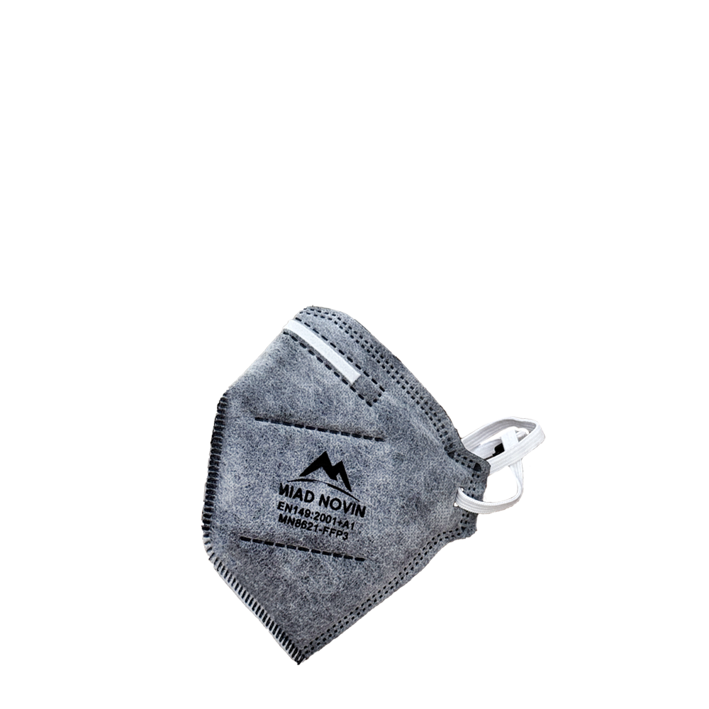 ماسک ایمنی سوپاپ دار 8 لایه میعاد نوین FFP3 کربن دار VIP