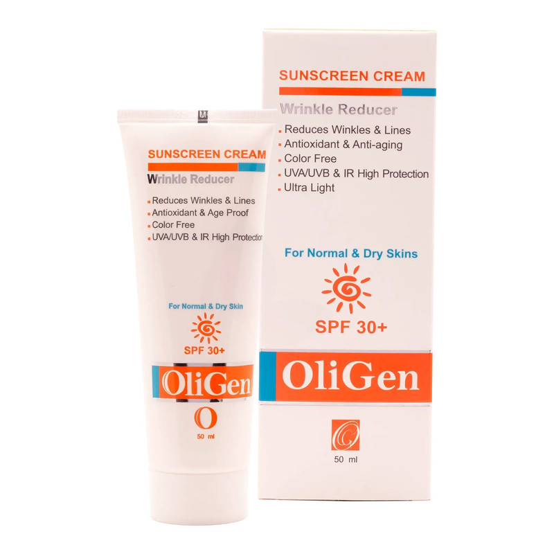 کرم ضد آفتاب بی رنگ الی ژن spf30 مدل 01 مناسب پوست های خشک و معمولی حجم 50 میلی لیتر