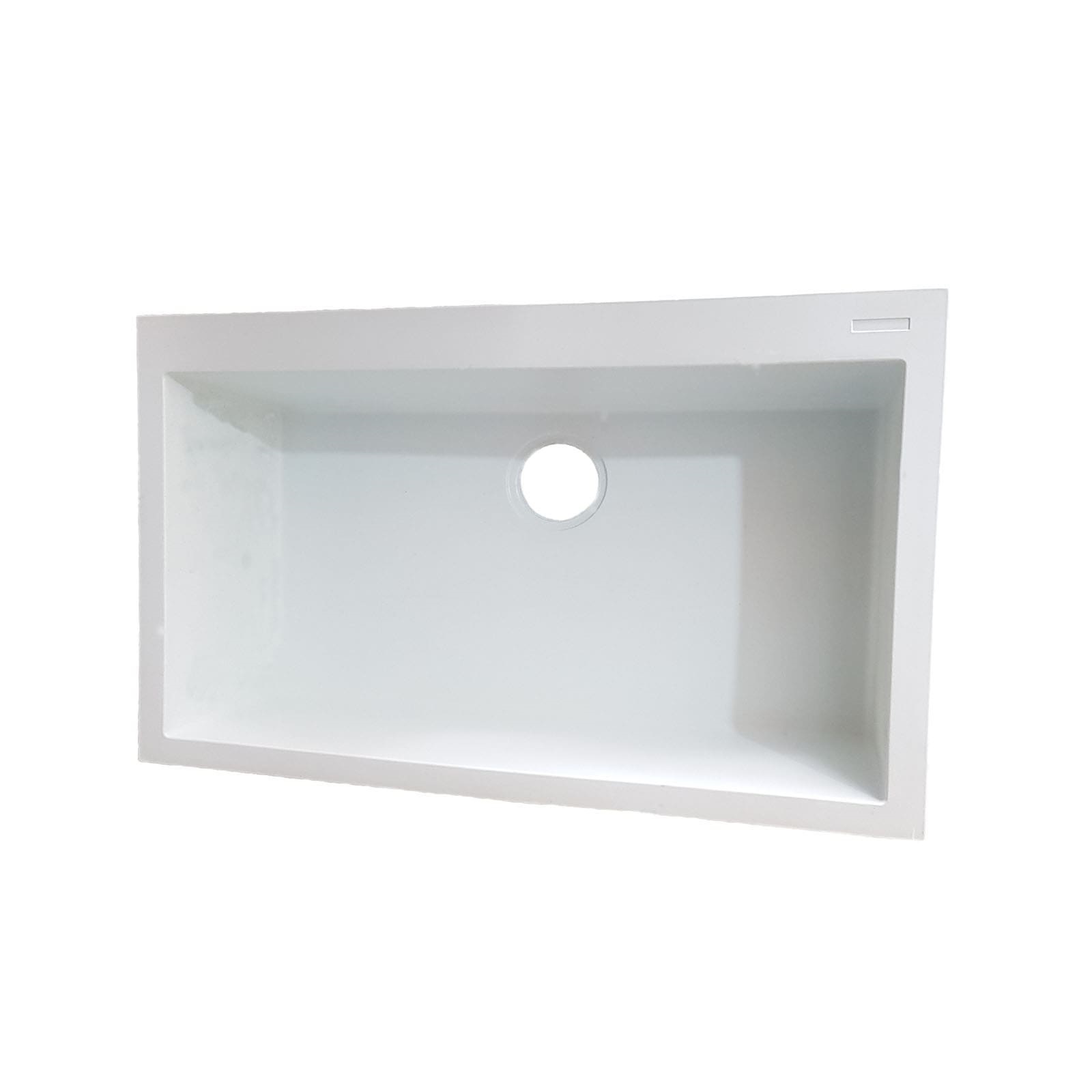 سینک گرانیتی توکار تیدومکث مدل سفید ساده(وانی بزرگ)