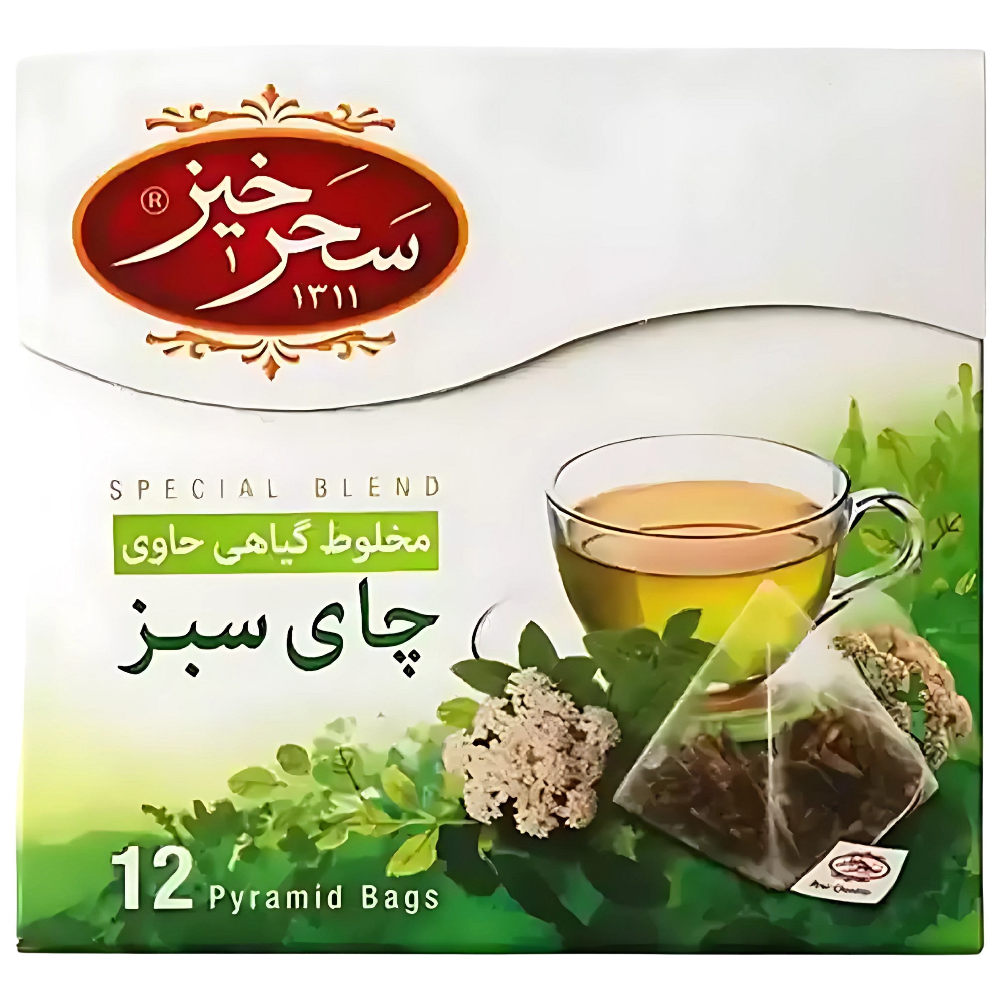 دمنوش چای سبز سحرخیز 12 عدد