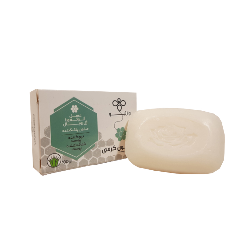 صابون حاوی عسل و ژل رویال -صابون کرمی وارنبو - صابون دست و صورت