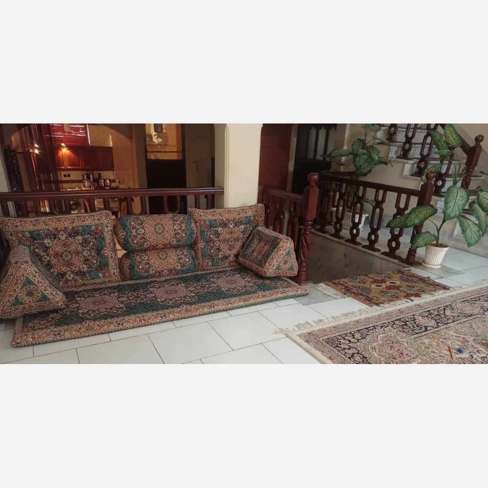 شاه نشین زیبا و فوق العاده با کیفیت ترمه سبز کله غازی