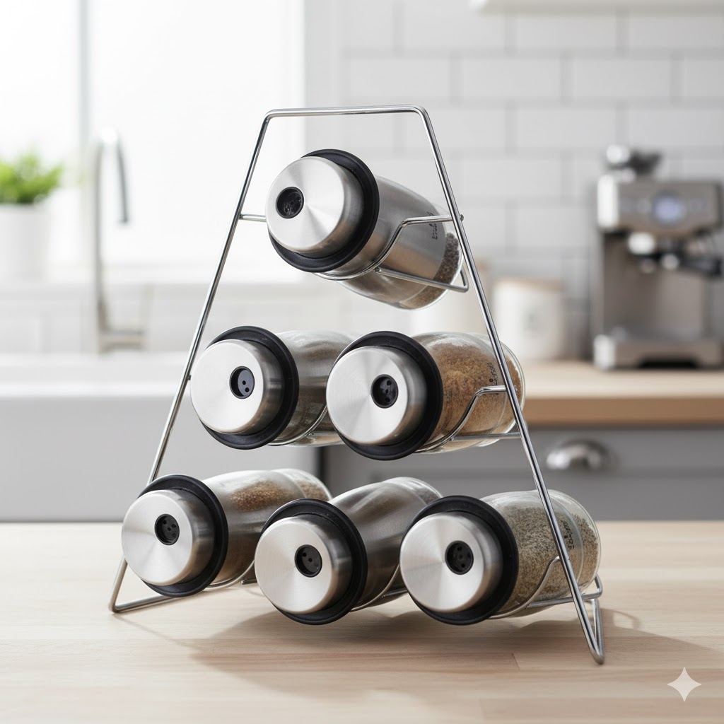 ست ادویه 7 پارچه مثلثی یونیک کد 2046 مبلمونسرا مدل 290471