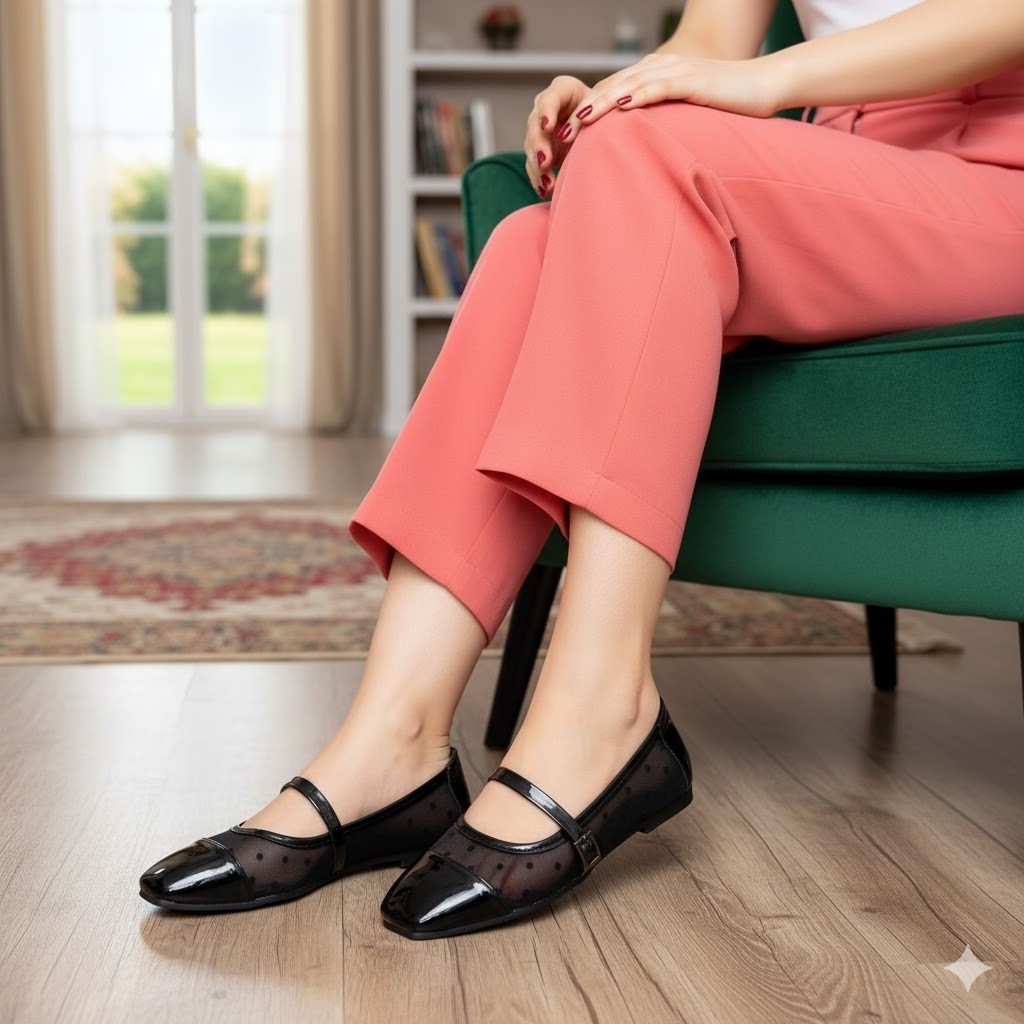 کالج کفش راحتی زنانه دخترانه سایز 37 تا 41 رنگ مشکی زیره رافیک پاشنه یک سانتی رویه تور و ورنی سبک و راحت