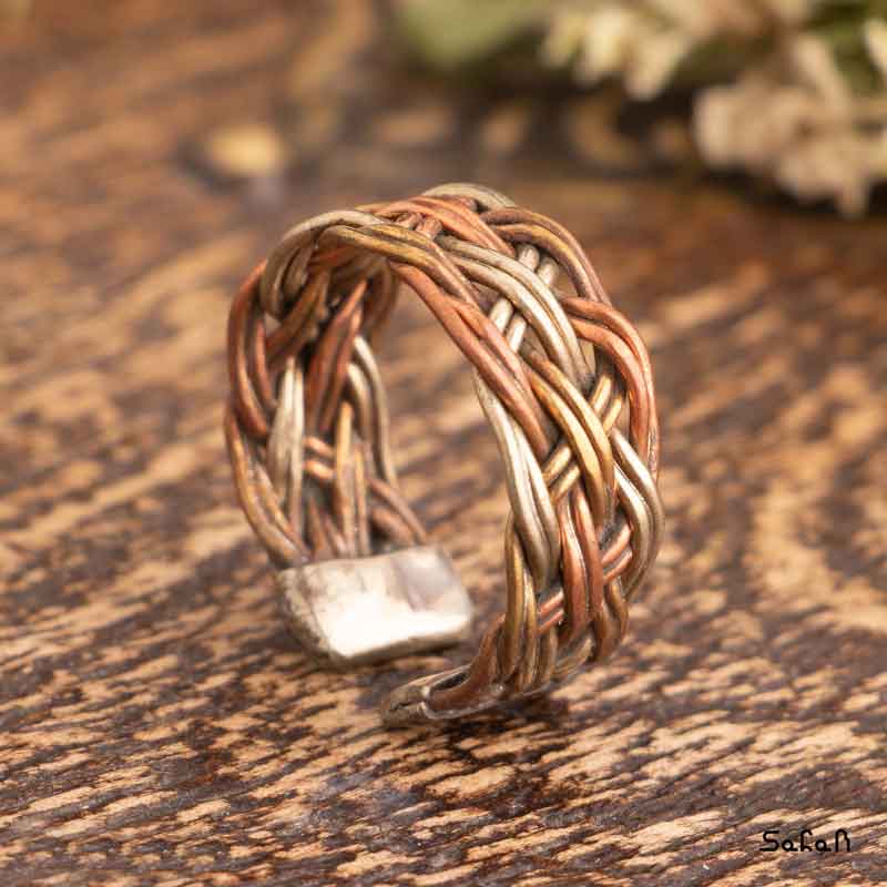 انگشتر برنج و مس بافت