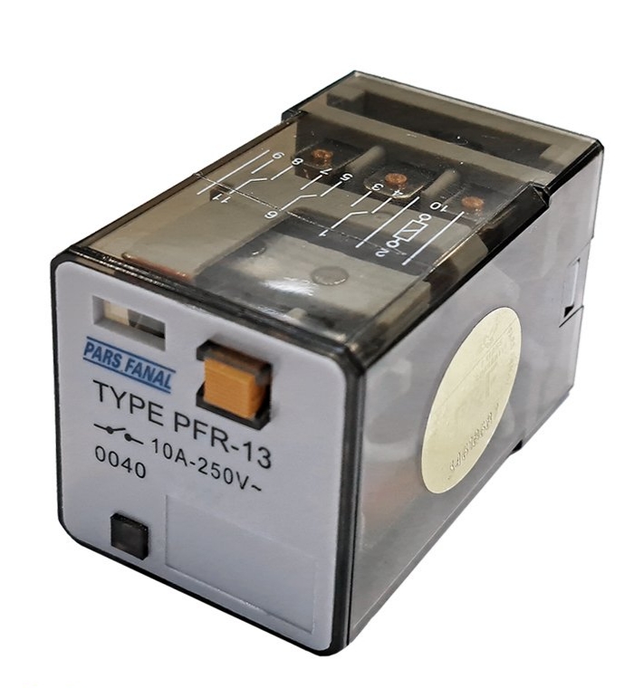رله شیشه ای سه کنتاکت (11 پایه) 24 ولت DC پارس فانال
